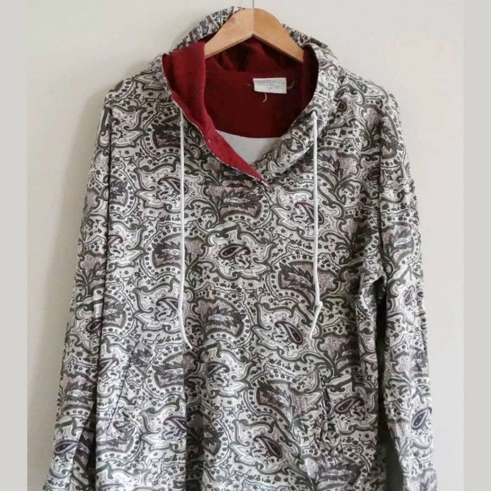Vintage Womens Van Heusen Hoodie Size L Burgandy